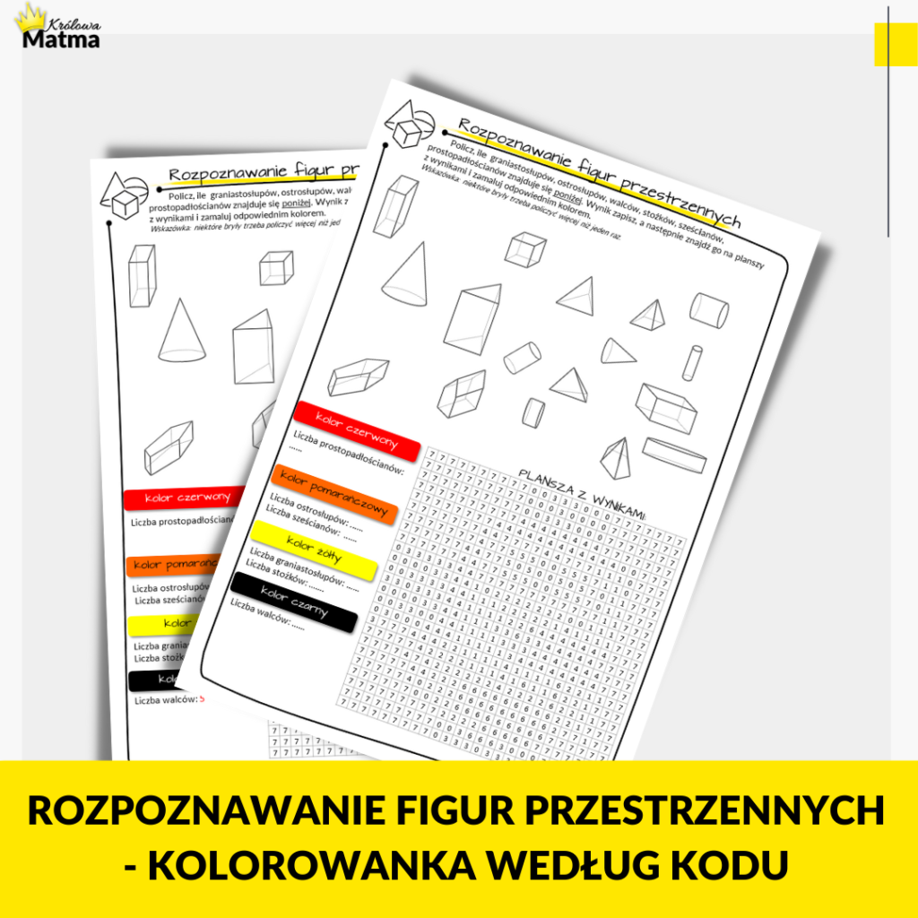 Rozpoznawanie figur przestrzennych - Królowa Matma