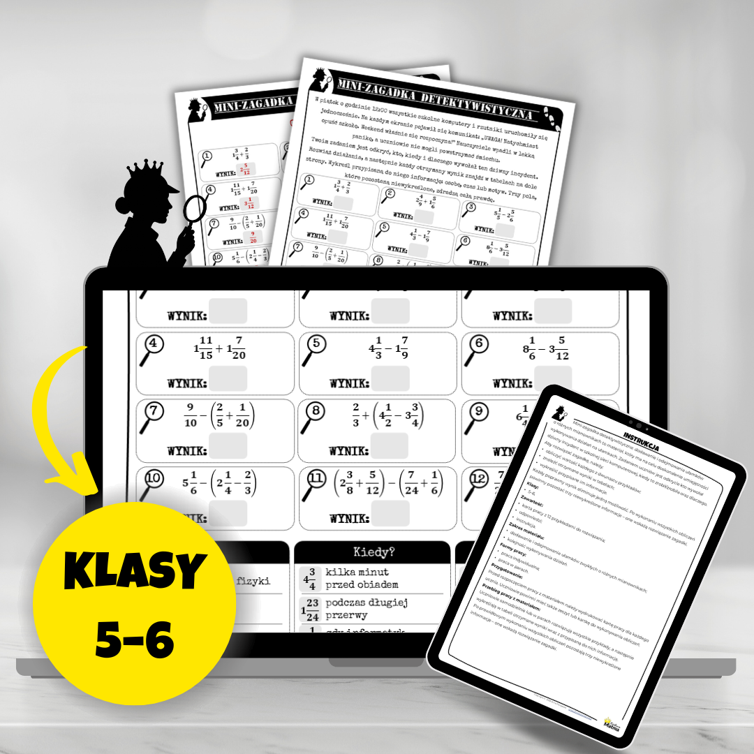 dodawanie i odejmowanie ułamków o różnych mianownikach