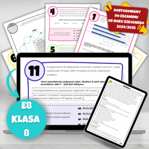 stacje zadaniaowe trening przed egzaminem ósmoklasisty rachunek pradwopodobieństwa i statystyka