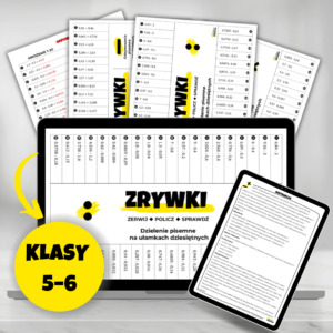 zrywki działania pisemne na ułamkach dziesiętnych